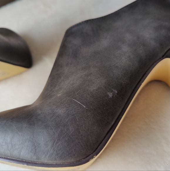 Grey 4.5" Stiletto Heels Sexy Ankle Bootie Michael Antonio Fall Dress Boot - Picture 4 of 4